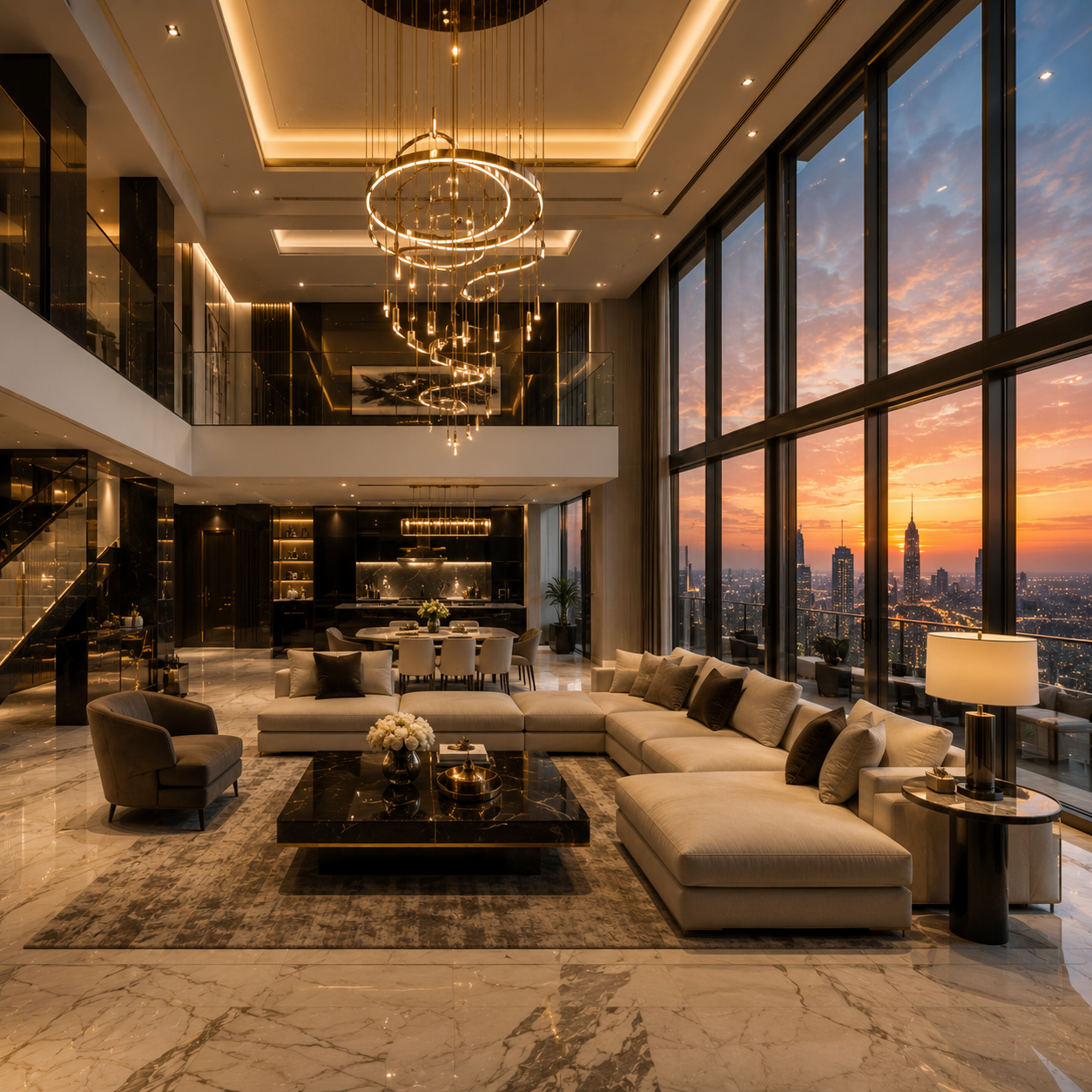 Luxury penthouse with premium finishes